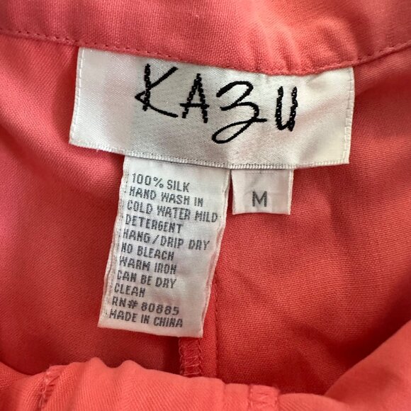 Vintage 80s/90s Pink 100% Silk Shorts 7.5" Inseam Breezy & Lightweight - Picture 3 of 7